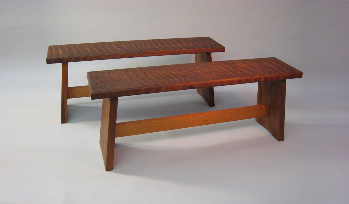 Redwood bench