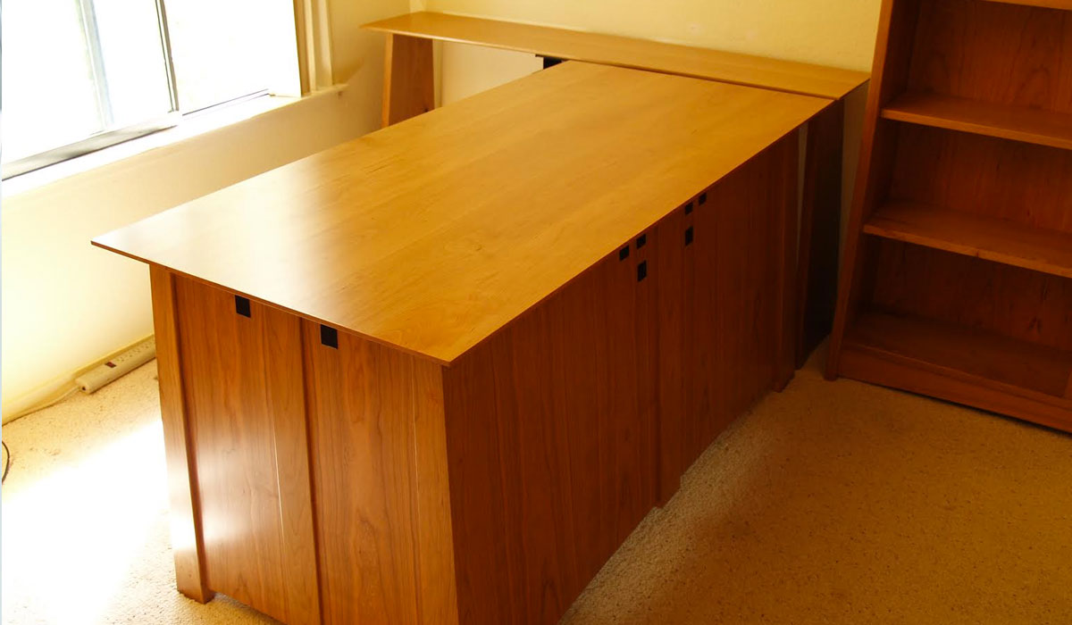 Farber desk and guitar cabinet